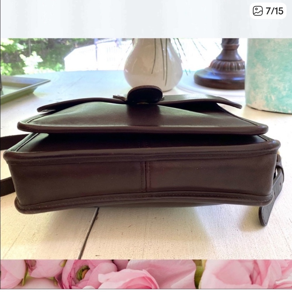 VINTAGE COACH MAHOGANY BROWN MESSENGER STATION BAG 5130 - Picture 9 of 16